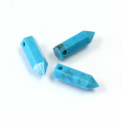 Pendant Gemstone  Point with Side Hole 20x7MM TURQUOISE STABILIZED