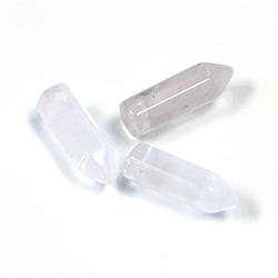 Pendant Gemstone  Point with Side Hole 24x7.75MM ROSE QUARTZ