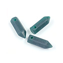 Pendant Gemstone  Point with Side Hole 24x7.75MM GREEN SAND AGATE