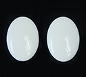 Imported Porcelain Ceramic Bases - 25x18 Oval Chalkwhite Opaque