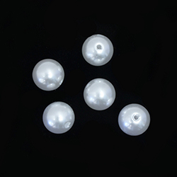 Plastic Pearl Bead - Round 10MM WHITE