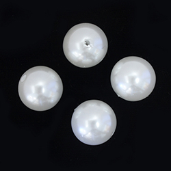 Plastic Pearl Bead - Round 14MM WHITE