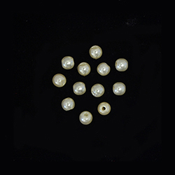 Plastic Pearl Bead - Round 04MM CREME