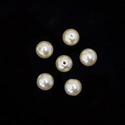 Plastic Pearl Bead - Round 08MM CREME