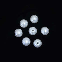 Plastic Pearl Bead - Round 08MM WHITE