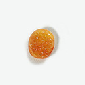 Plastic Oriental Carved Series Oval 16x14MM AMBER