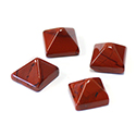 Gemstone Cabochon - Square Pyramid Top 09x09MM RED JASPER