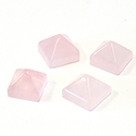 Gemstone Cabochon - Square Pyramid Top 09x9MM ROSE QUARTZ