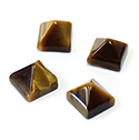Gemstone Cabochon - Square Pyramid Top 09x9MM TIGEREYE