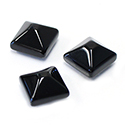 Gemstone Cabochon - Square Pyramid Top 12x12MM BLACK ONYX