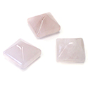 Gemstone Cabochon - Square Pyramid Top 12x12MM ROSE QUARTZ