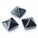 Gemstone Cabochon - Square Pyramid Top 13x13MM HEMATITE