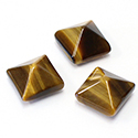 Gemstone Cabochon - Square Pyramid Top 13x13MM TIGEREYE