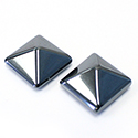 Gemstone Cabochon - Square Pyramid Top 17x17MM HEMATITE