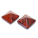 Gemstone Cabochon - Square Pyramid Top 17x17MM RED JASPER