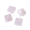 Gemstone Cabochon - Square Pyramid Top 9.2MM ROSE QUARTZ