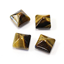 Gemstone Cabochon - Square Pyramid Top 9.2MM TIGEREYE