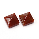 Gemstone Cabochon - Square Pyramid Top 13.2MM CORNELIAN