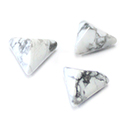 Gemstone Cabochon - Triangle Pyramid Top 12.4MM WHITE HOWLITE