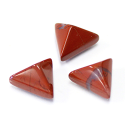 Gemstone Cabochon - Triangle Pyramid Top 12MM RED JASPER