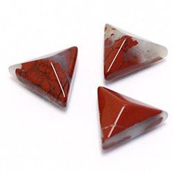 Gemstone Cabochon - Triangle Pyramid Top 16MM RED JASPER