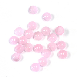 Gemstone Flat Back Cabochon - Round 04.5MM QUARTZ DYED #24 PINK