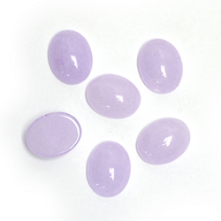 Gemstone Flat Back Cabochon - Oval 10x8MM QUARTZ DYED LAVENDER