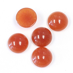 Gemstone Flat Back Cabochon - Round 13MM QUARTZ DYED #20 LT CORNELIAN