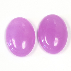 Gemstone Flat Back Cabochon - Oval 25x18MM QUARTZ DYED #A45 LT PURPLE