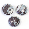 Synthetic Cabochon - Round 18MM Matrix SX07 BROWN-TURQUOISE