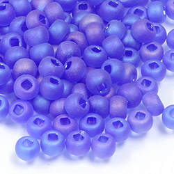 Preciosa Czech Glass Seed Bead - Round 06/0 MATTE SAPPHIRE AB 31050-M