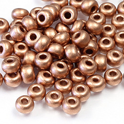 Preciosa Czech Glass Seed Bead - Round 06/0 MATTE COPPER 01770
