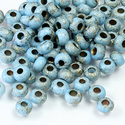 Preciosa Czech Glass Seed Bead - Round 06/0 ETCHED TEAL Z334B