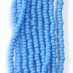 Preciosa Czech Glass Seed Bead - Round 10/0 DARK LT BLUE TUQRUOISE 63050