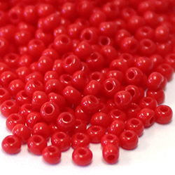 Preciosa Czech Glass Seed Bead - Round 11/0 MEDIUM RED 93190