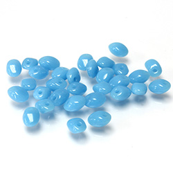 Preciosa Pressed Glass Bead - Solo 02.5x5MM LT BLUE TURQ 63030