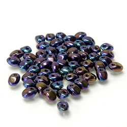 Preciosa Pressed Glass Bead - Solo 02.5x5MM IRIS BLUE