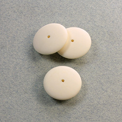 Plastic Bead - Opaque Color Smooth Spacer 15MM MATTE IVORY