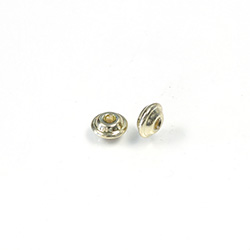 Metalized Plastic Bead - Rondelle Spacer 08x4MM GOLD