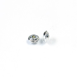 Metalized Plastic Bead - Rondelle Spacer 08x4MM SILVER