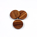 Wood Flat Back FTSS Stones - Round Discs 15MM BAYONG Finished