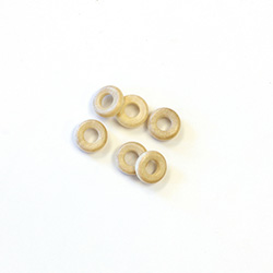 Wood Bead - Smooth Round Ring 12MM NATURAL with lacquer