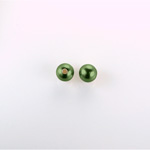 Czech Glass Pearl 1-Hole Ball - 03MM HUNTER GREEN 70958