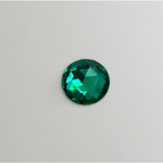 Glass Flat Back Foiled Rauten Rose - Round 10MM EMERALD