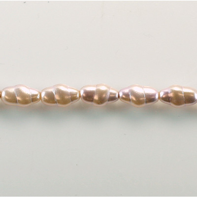 Czech Glass Pearl Bead - Baroque Oblong 13x7 LAVENDER 70427
