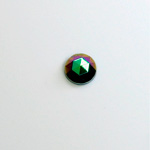 Glass Flat Back Rauten Rose - Round 08MM IRIS GREEN Coated