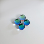 German Glass Flat Back 3/4 Ball - 03MM HELIO GREEN Coated