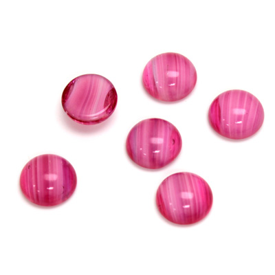 Glass Medium Dome Cabochon - Round 09MM PORPHYR ROSE