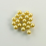 Czech Glass Pearl No-Hole Ball - 4MM GOLD 70486