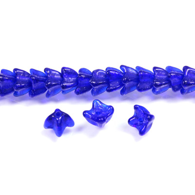 Czech Pressed Glass Bead - Cap 06MM COBALT